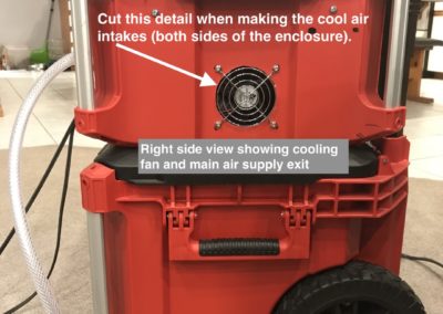 Cooling fan hole and fan