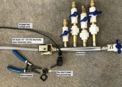 Wiring the normally open solenoid valve