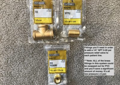 Brass fittings for pressure relief valves